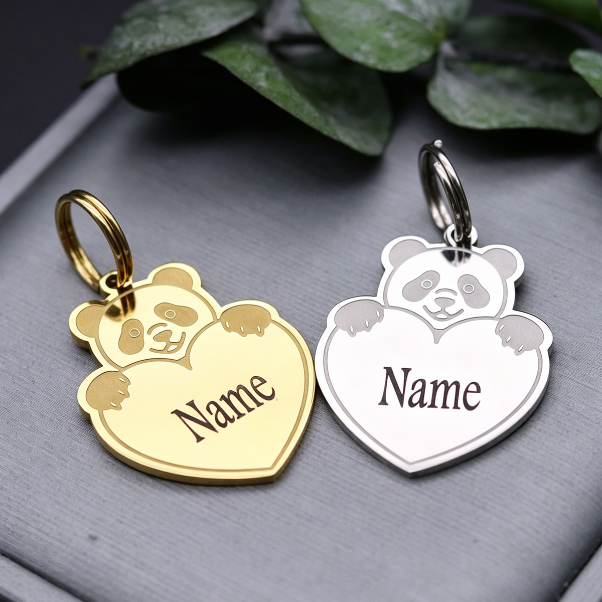 Car Accessories Name - Gantungan Kunci Hati Panda Hewan Lucu