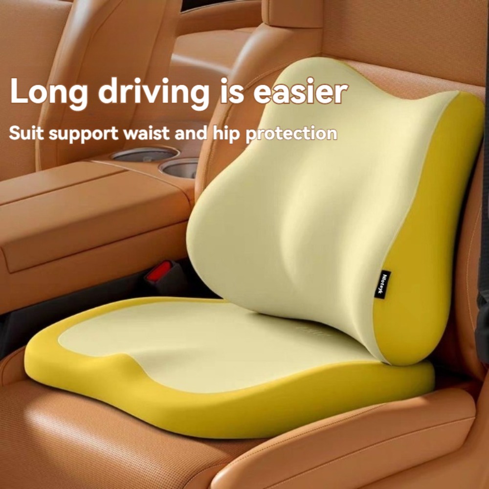 Car Seat Cushion Memory Foam - 2 buah bantalan penyangga pinggang busa