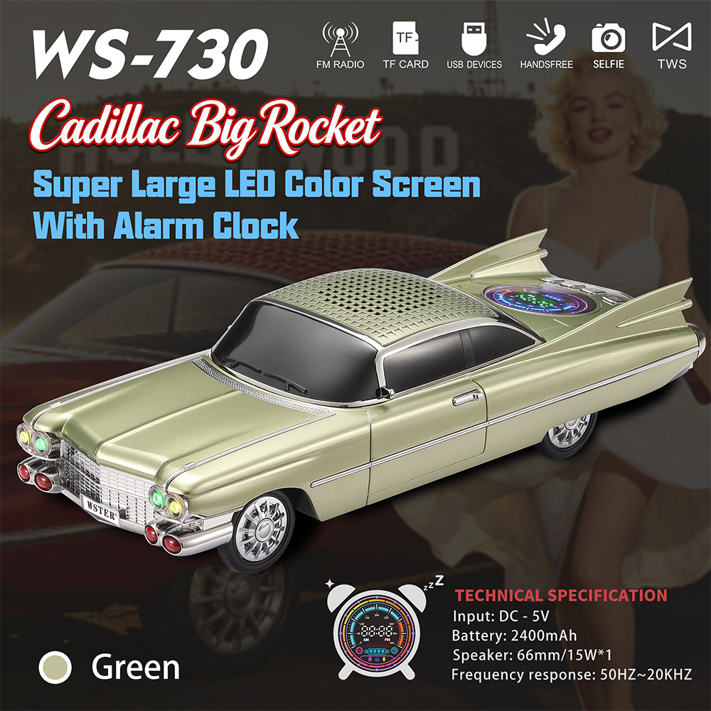 Car Accessories Amazon - Speaker Bluetooth Mobil Klasik Retro WS-730