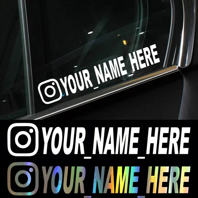 Car Accessories Name - Nama Pengguna Kustom Personalisasi Instagram Vinyl