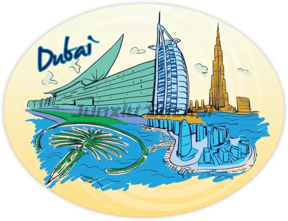 Car Accessories In Dubai - Bendera Negara Dubai Stiker Dekorasi PVC