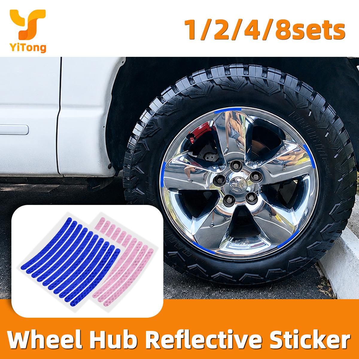 Car Accessories For Night Driving - Stiker Reflektif Hub Roda Mobil Yitong,