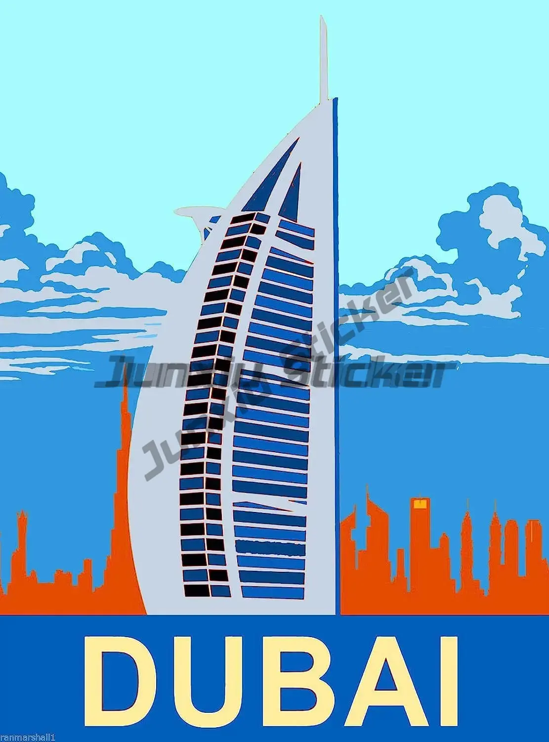 Car Accessories In Dubai - Stiker Mobil Bendera Nasional Dubai UEA