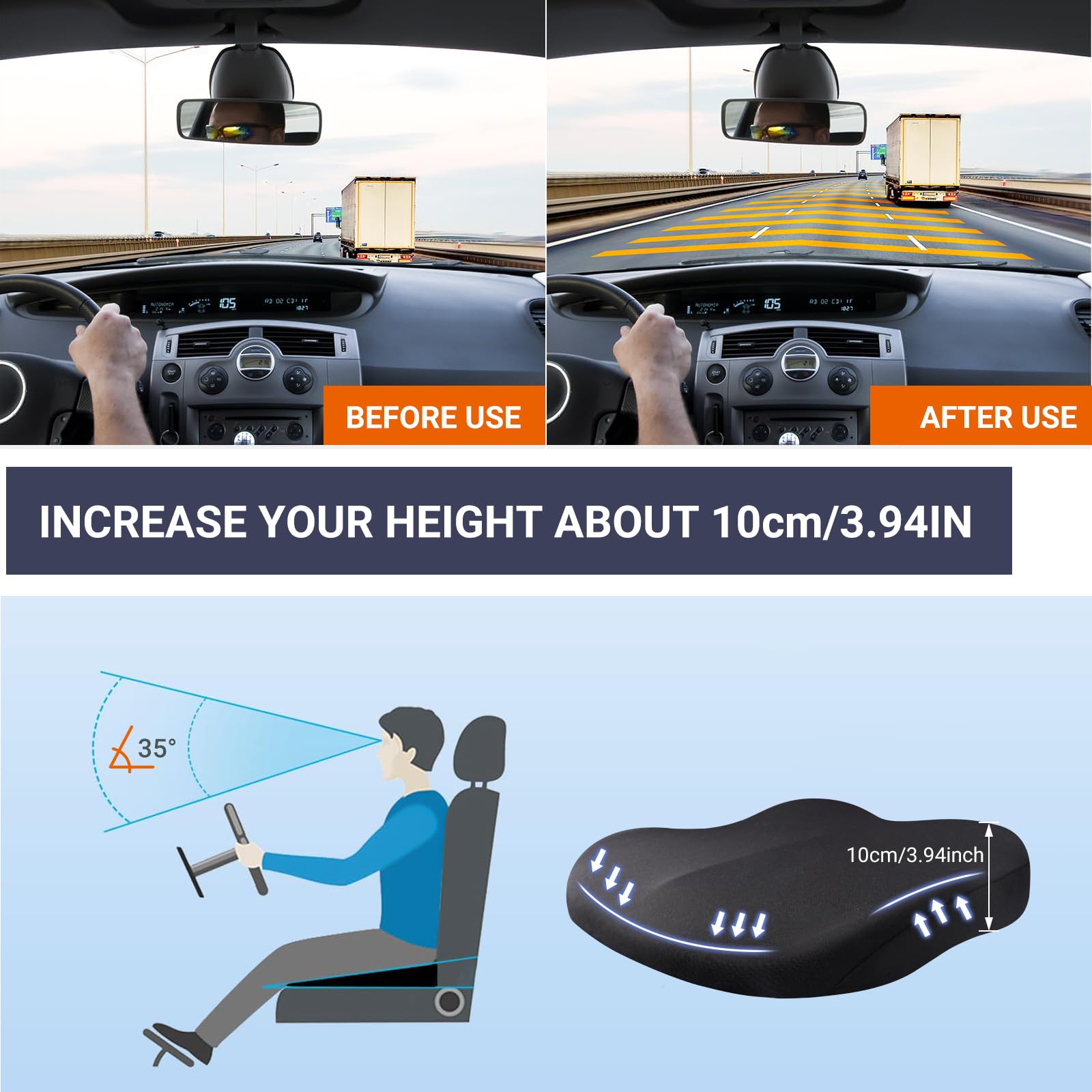1 Buah Bantalan Penopang Busa  - Car Seat Cushion Memory Foam ulasan dan harga